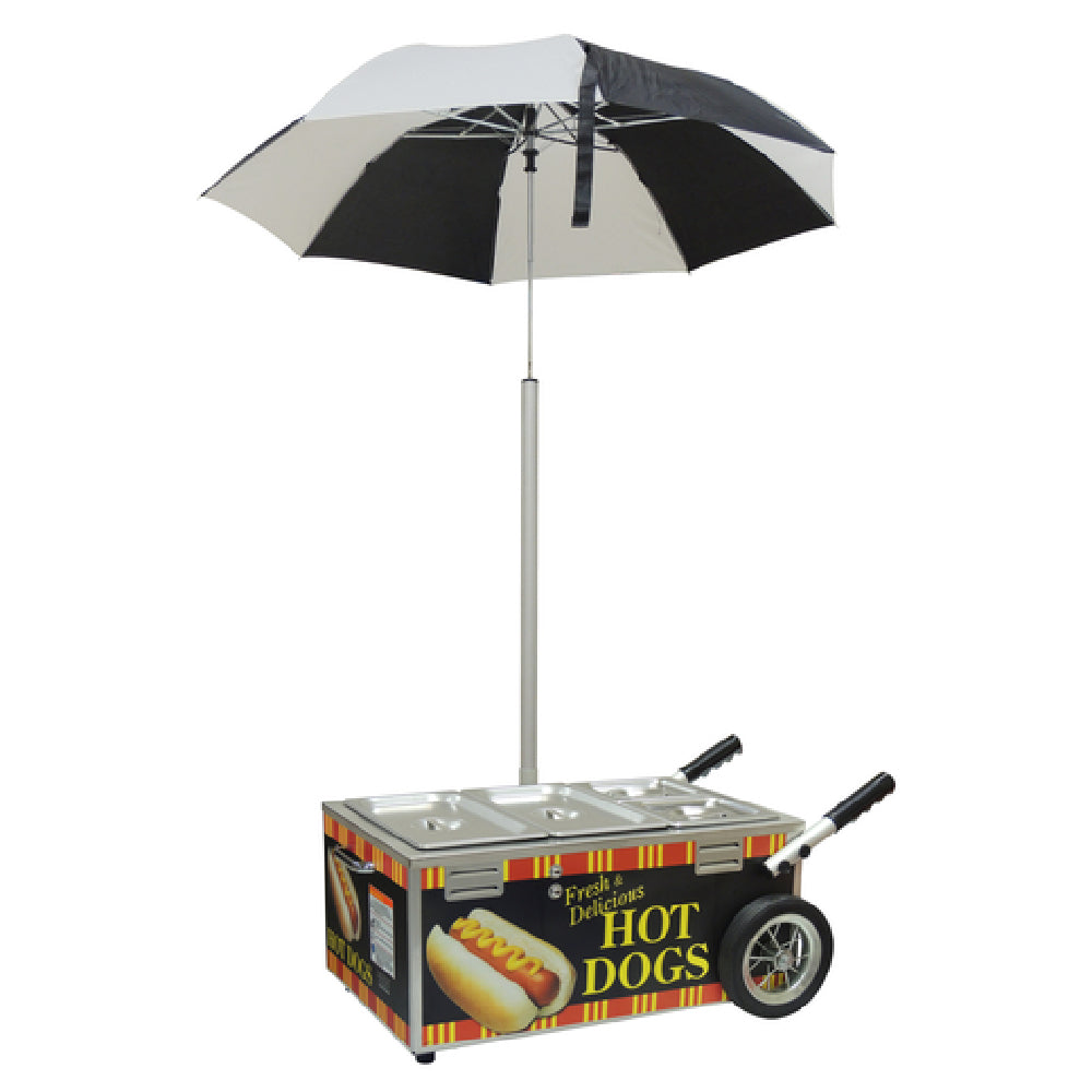 Gold Medal 8080NS Mini Cart/Hot Dog Steamer Table Top With Gold Medal Graphics