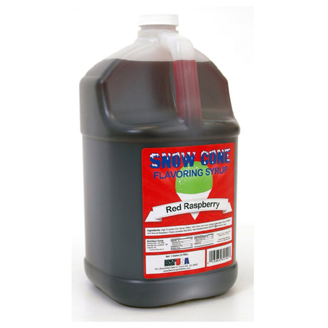 Winco 72007CS Benchmark Snow Cone Syrup 1 Gallon Red Raspberry (4 Gallons Per Case)