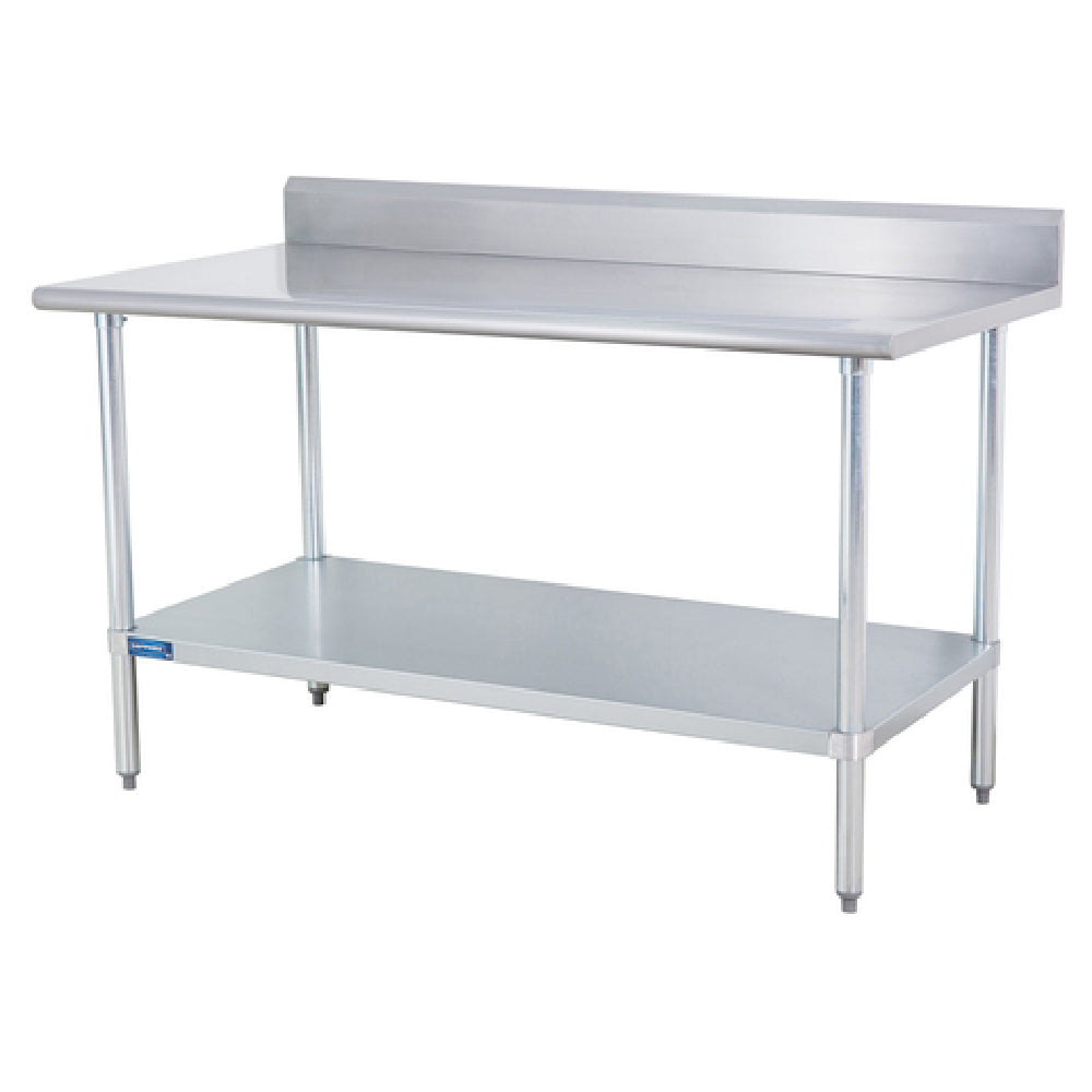 Sapphire Manufacturing SMTB-2472S Work Table 72"W X 24"D 18/400 Stainless Steel Reinforced Top