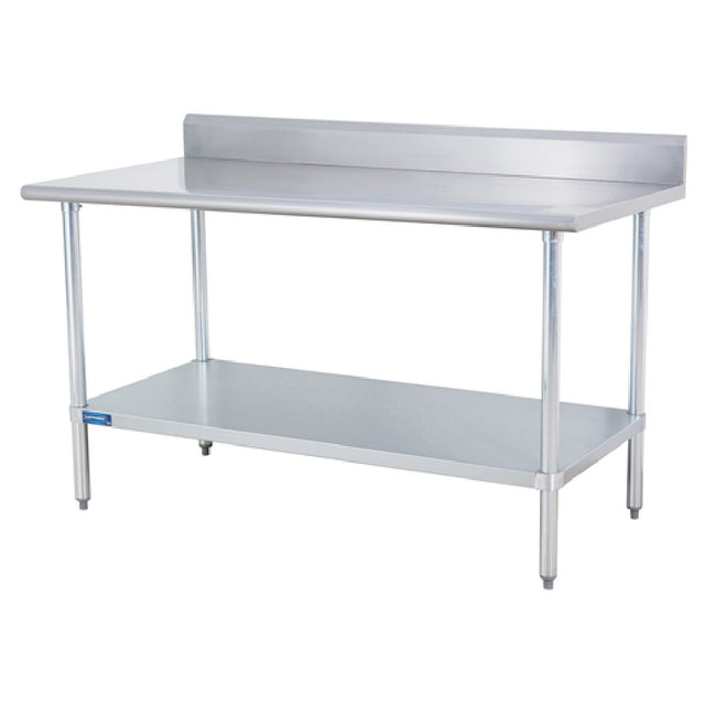 Sapphire Manufacturing SMTB-2472G Work Table 72"W X 24"D 18/400 Stainless Steel Reinforced Top