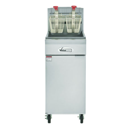 Hubert 174164 - Value Series Floor Fryer, Natural Gas, 40 Lb. Oil Capacity