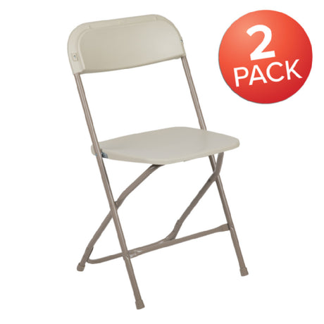 Flash Furniture 2-LE-L-3-BEIGE-GG Hercules Series Premium Folding Chair 650 Lb. Weight Capacity