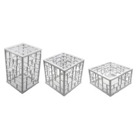 GET Enterprises SCUB3-MOD-WW Bugambilia® Mondrian Riser Set 3 Piece Includes (1) Each: 10" X 10" X 14-1/2"H