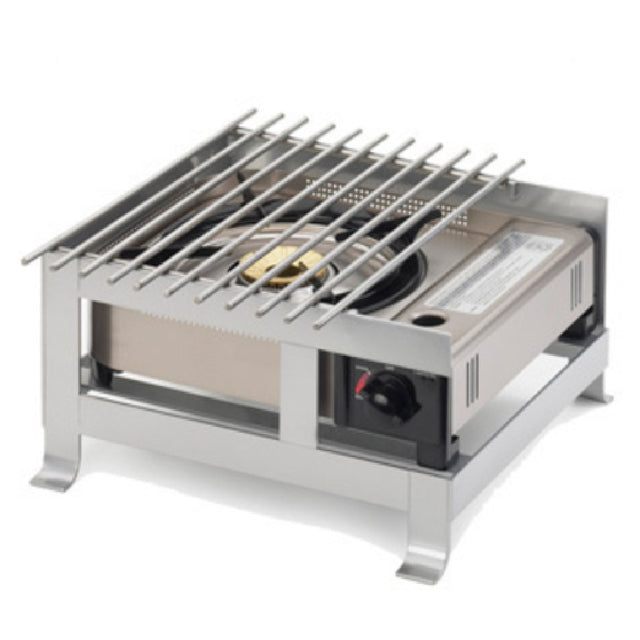 Cal Mil 1576-74 SoHo Butane Stove Frame Only 14"W X 13-3/4"D X 7-1/4"H Silver (Butane Burner Not Included)