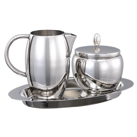 Service Ideas STCCRSGTRC Creamer & Sugar Tray Set 7-1/2" X 4-1/4" X 4" Holder