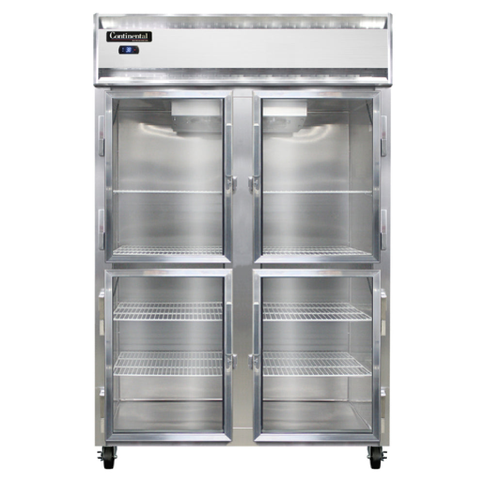 Continental Refrigerator 2RSNSSGDHD Refrigerator Reach-in Display Two-section