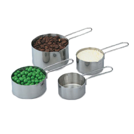 Vollrath 47119 Measuring Cup Set Four-piece 300 Series Stainless Steel