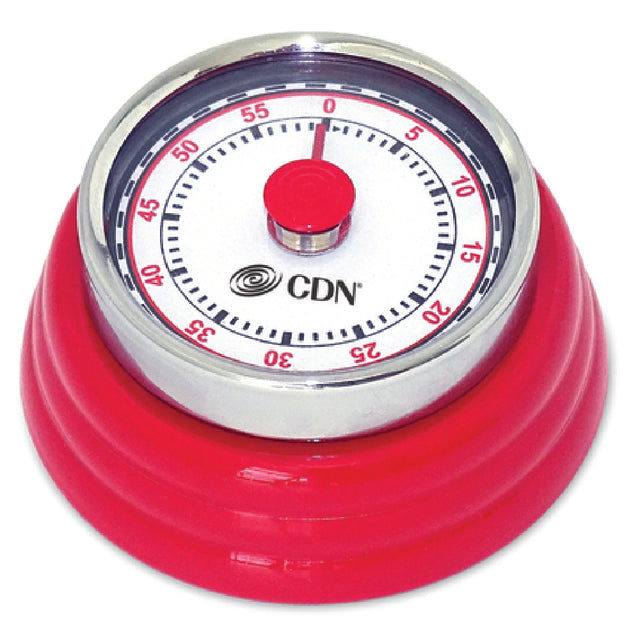 CDN MT4-R Compact Mechanical Timer 1 Hours By Min 2" (5-1/10 Cm) Diameter Face