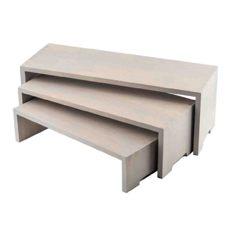 TableCraft Products 12860 - Cascade Risers, 22" X 7-7/8" X 7-7/8", Wood (rubberwood - Painted)