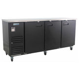 Empura Refrigeration E-KBB90M-2 Back Bar Cooler 3 Swing Solid Doors 90"W X 27.6"D X 42.5"H