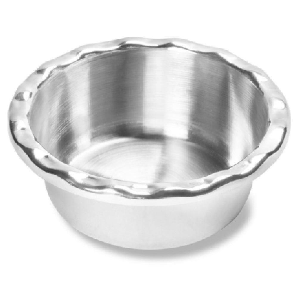 Vollrath 59791 Mini Round Ruffled Edge Dish 5.6 Oz 4" Top Diameter