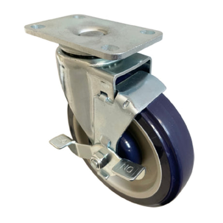 Sapphire Manufacturing SM-CS213 Rectangular Plate Caster 5" Polyurethane Wheel