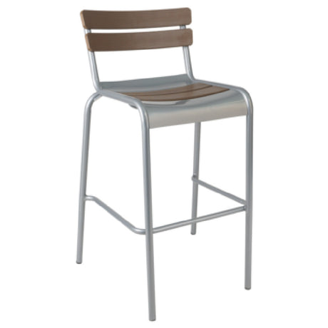 JMC Furniture ELCANO BARSTOOL Elcano Barstool Outdoor Use Plastic Wood Back And Seat