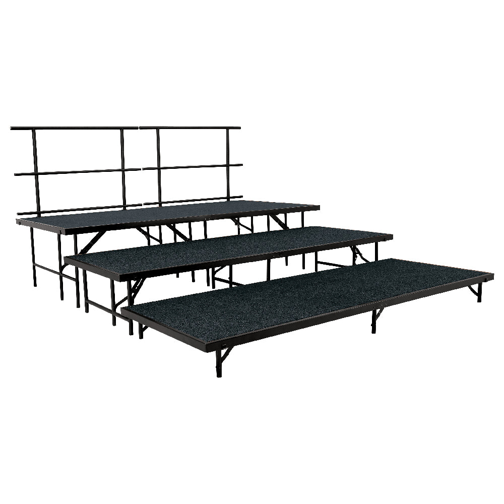 National Public Seating SST363L NPS® Straight Stage Set 96"W X 108"D X 24"H 200+ Lbs. Per Sq. Ft. Load Capacity