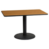 Flash Furniture XU-NATTB-3048-TR24-GG Table 48"W X 30"D X 31-1/8"H Dining Height