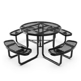 Flash Furniture SLF-EMR-46-BK-GG Creekside Outdoor Picnic Table 46" Dia. Round