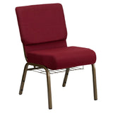 Flash Furniture FD-CH0221-4-GV-3169-BAS-GG Hercules Series Extra Wide Stacking Church Chair