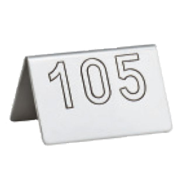 Paderno 55098-08 Table Number/Tent 3" X 1-1/2" Stainless Steel