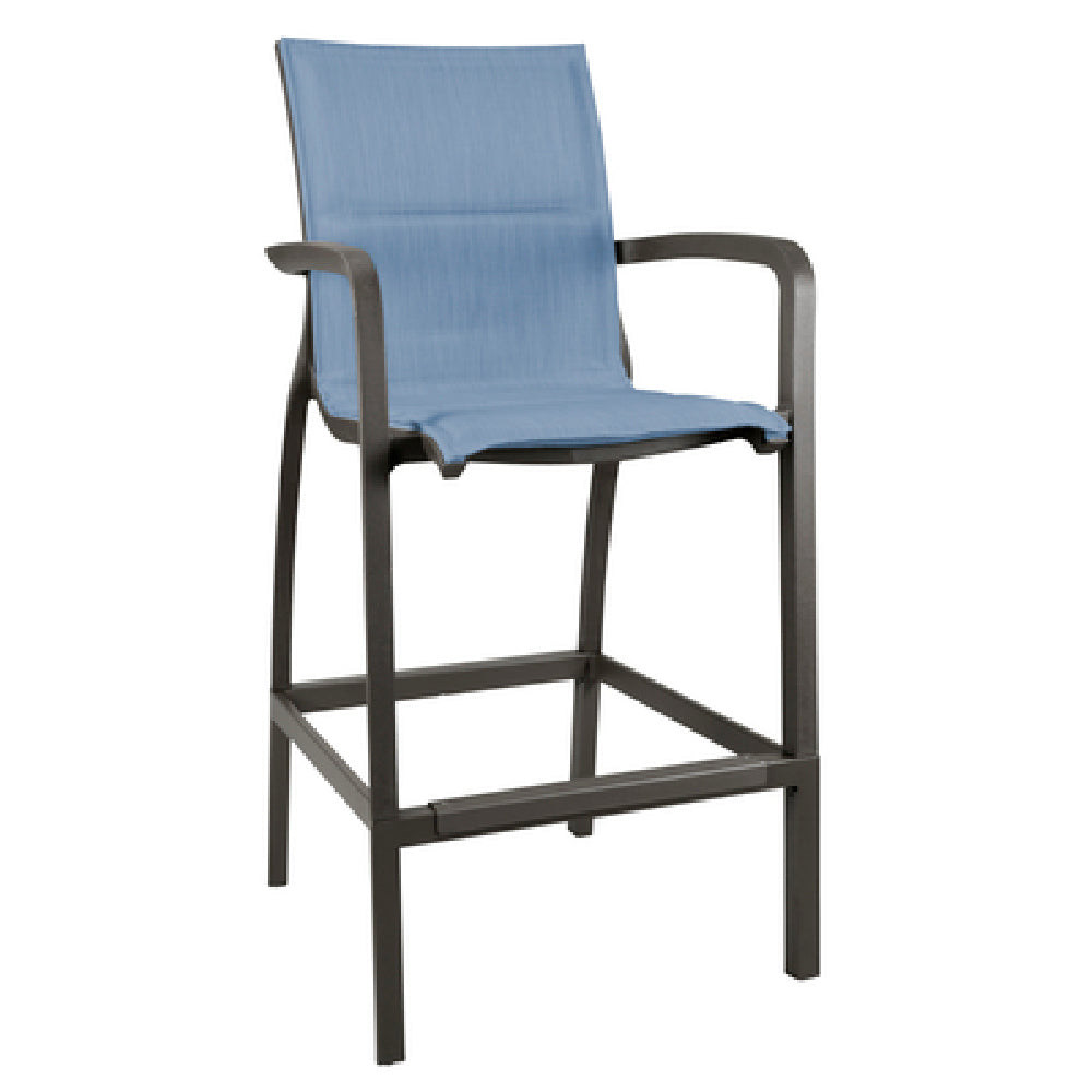 Grosfillex US016288 Sunset Comfort Barstool With Arms Designed For Outdoor Use