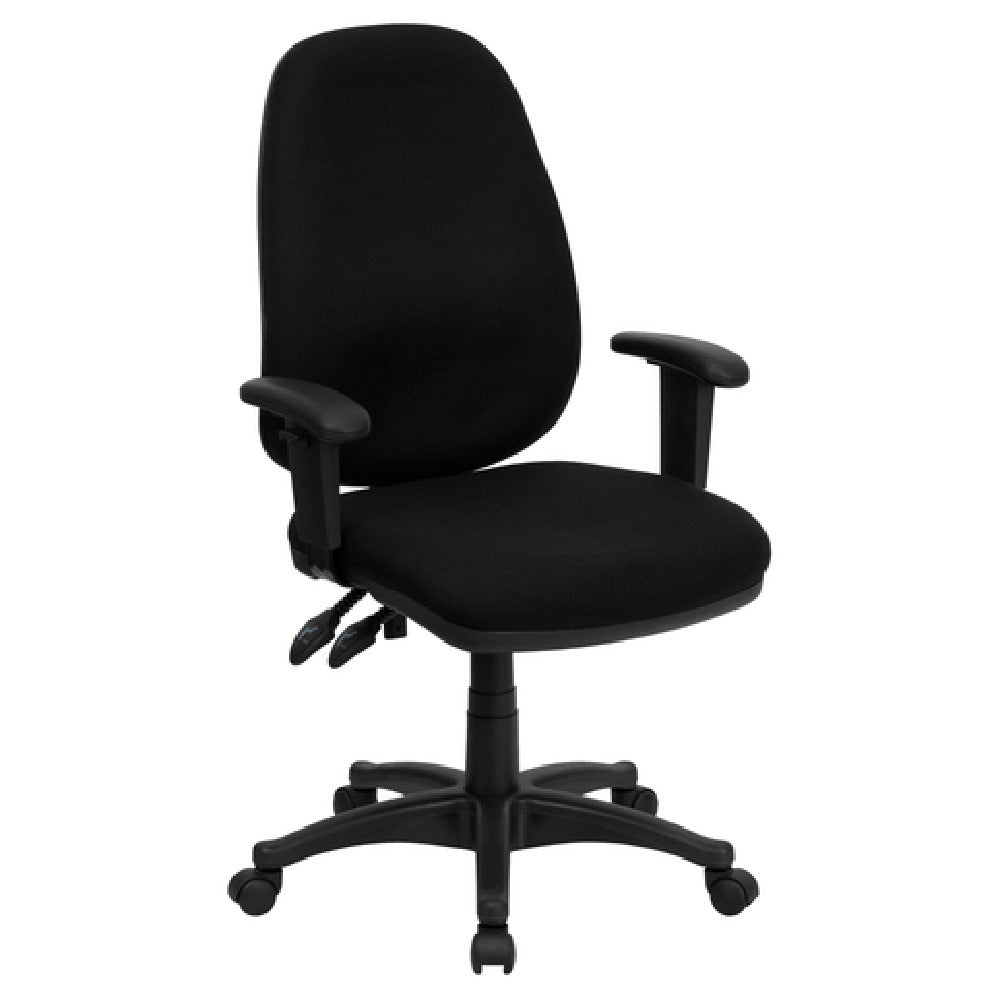 Flash Furniture BT-661-BK-GG Ergonomic Executive Swivel Office Chair 39" To 46-1/2" Adjustable Height