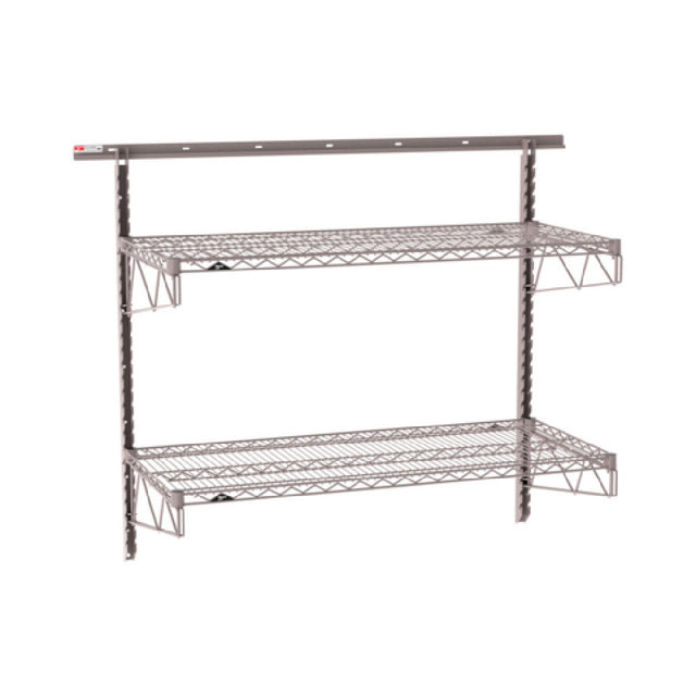 Metro SW-2148K4-45-2TIER - SmartWall Wall Shelving Kit, Two-shelf, Components Include A Wall Track