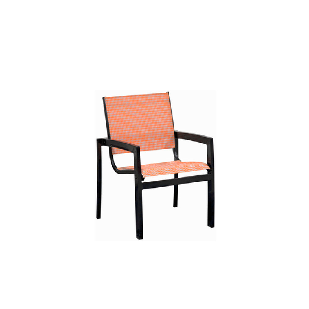 Plantation Prestige Commercial Furniture 4031100-03 Navarre Dining Arm Chair Stackable Durable Sling