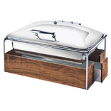 Cal Mil 3705-49 Mid-Century Chafing Dish 8 Qt. Capacity 23"W X 17-1/2"D X 13-3/4"H