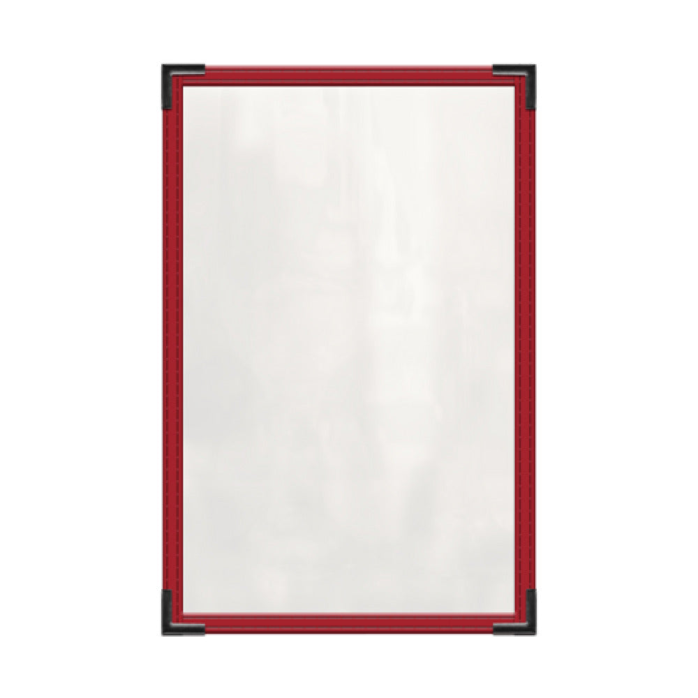 Risch TES 5.5X8.5 Deluxe Clear Sewn Menu Cover 5-1/2" X 8-1/2" Single