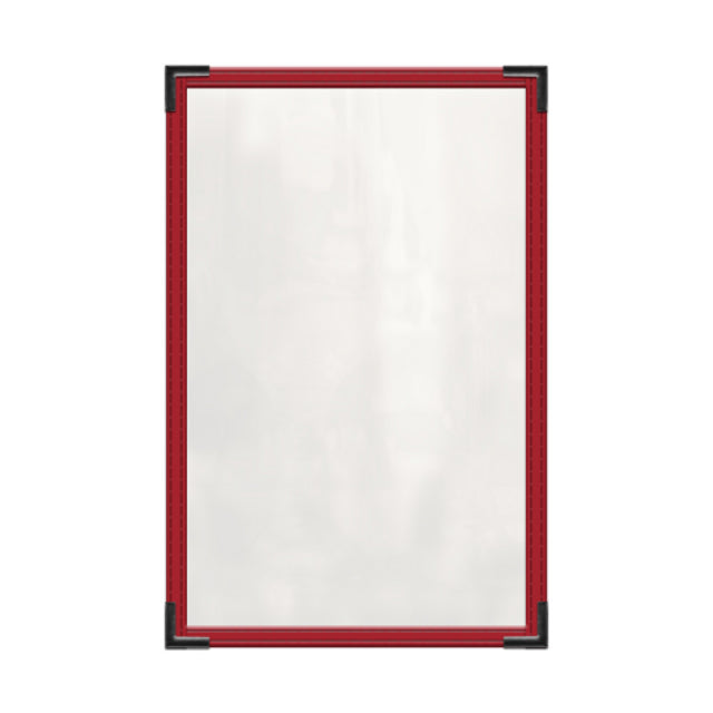 Risch TES 5.5X8.5 Deluxe Clear Sewn Menu Cover 5-1/2" X 8-1/2" Single