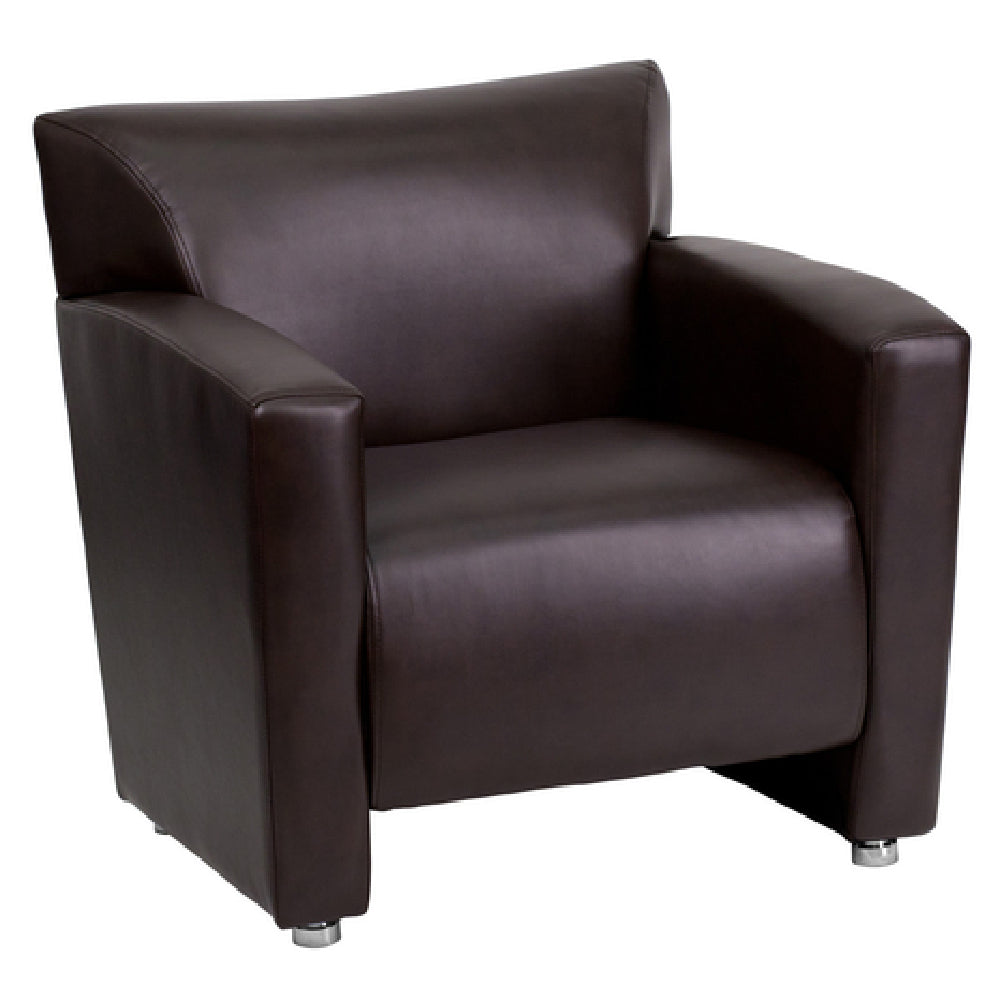 HERCULES Majesty Series Brown Leather Chair - Thumbnail 3
