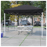 Flash Furniture JJ-GZ1010-BK-GG Pop-up Canopy Tent 10' X 10' Carry Bag