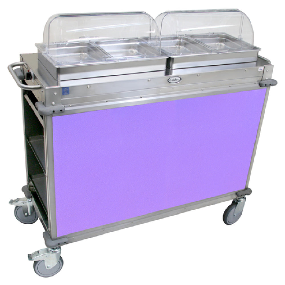 Cadco CBC-HH-L7 MobileServ® Junior Mobile Hot Buffet Cart (2) Hot Full Size Buffet Servers