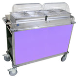 Cadco CBC-HH-L7 MobileServ® Junior Mobile Hot Buffet Cart (2) Hot Full Size Buffet Servers