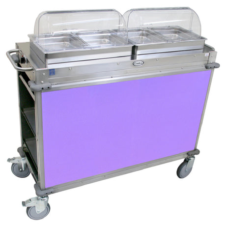 Cadco CBC-HH-L7 MobileServ® Junior Mobile Hot Buffet Cart (2) Hot Full Size Buffet Servers