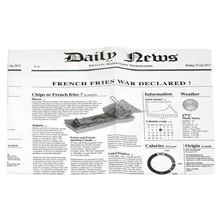 PacknWood 2CHPAPNEWSBL - Paper Liner, 10.6 X 13.8", Microwaveable