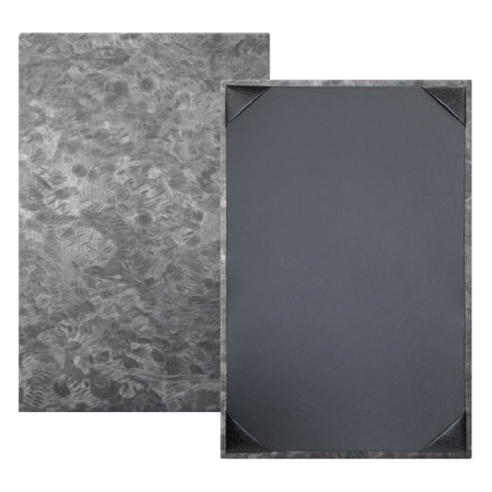 Risch MET-1V 11X17 Brushed Metallic Padded Faux-leather Menu Cover (specify Color)