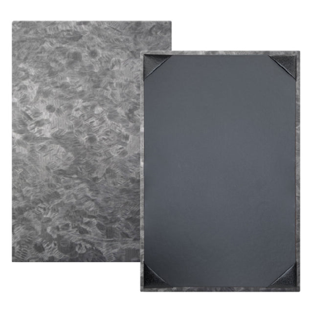 Risch MET-1V 11X17 Brushed Metallic Padded Faux-leather Menu Cover (specify Color)