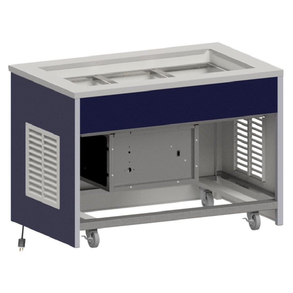 Atlas Metal INFRM-3 Refrigerated Cold Food Unit 50-1/4"W Open Cabinet Base With 3" Recessed Top