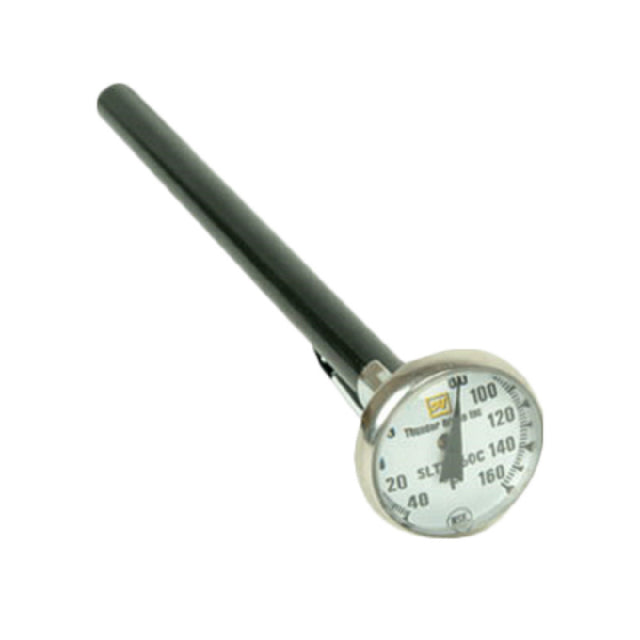 Thunder Group SLTH160 Pocket Thermometer 1-1/8" Dial Display 5" Pointed Stem And Bezel