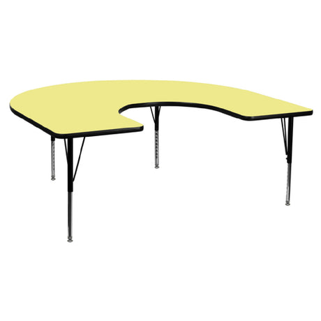 Flash Furniture XU-A6066-HRSE-YEL-T-P-GG Activity Table 66"W X 60"D X 16-1/8" To 25-1/8" Adjustable Height