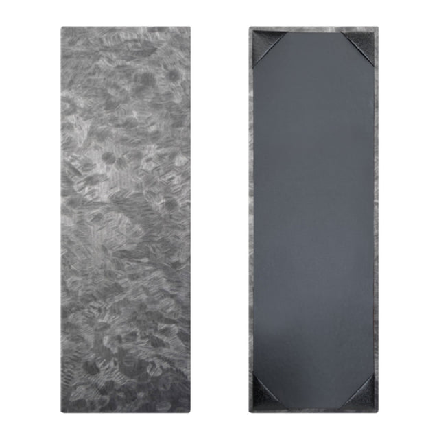 Risch MET-1V 4.25X14 Brushed Metallic Padded Faux-leather Menu Cover (specify Color)