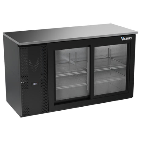 Victory VBBN58HC-GS-B - Back Bar Refrigerator, Two-section, 58"W X 25-1/4”D X 34"H
