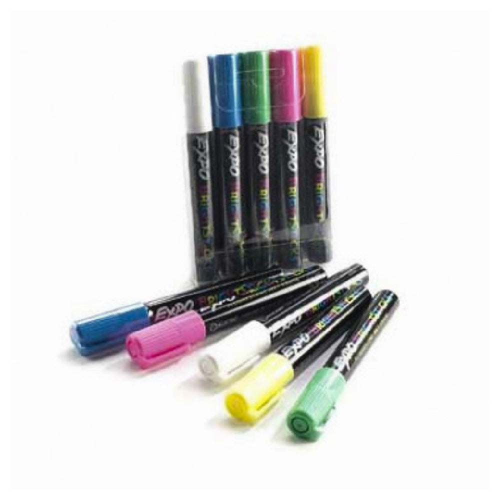 Cal Mil 240 Pen/Marker For Write-on Boards Set Of 5 (blue Yellow Pink White Green)