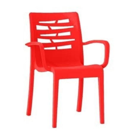 Grosfillex US811414 Essenza Stacking Armchair Designed For Outdoor Use Air Molding Technology Resin