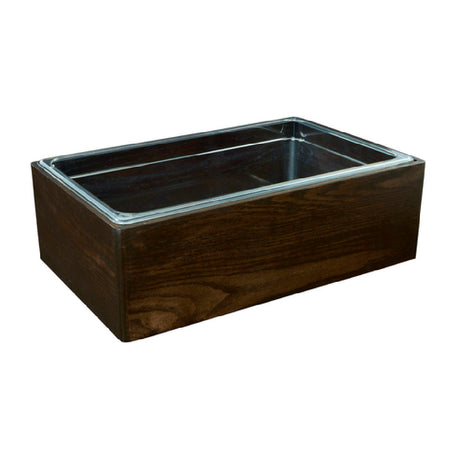 Cal Mil 22421-10-112 Heritage Ice Housing 11" X 13" X 6-1/2"H Curved Edges And Dark Stained Oak