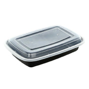 Empura RSL-868 - Microwavable Togo Container, 8.74"W X 6.02"D X 1.7"H, 28 Oz Capacity