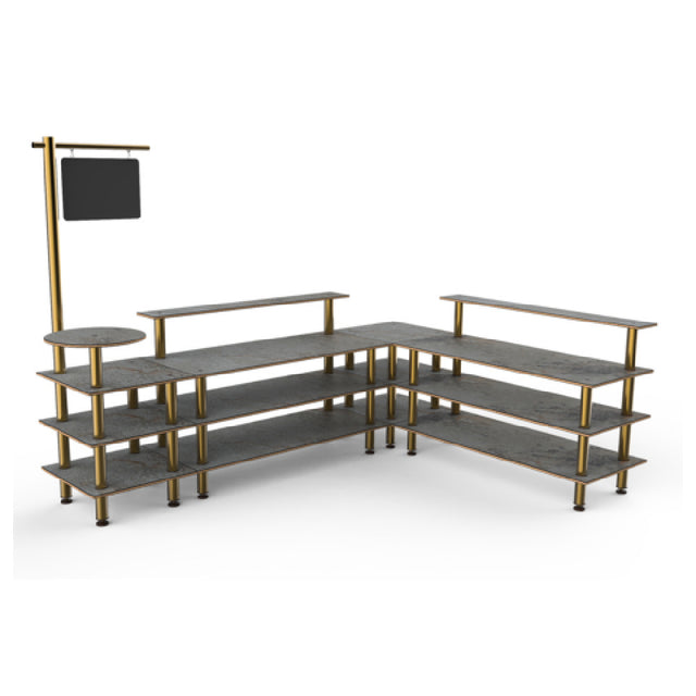 Steelite MGCMLB14GBXF Breakfast Bar Station 130"W X 100"D X 95"H Mixed Materials