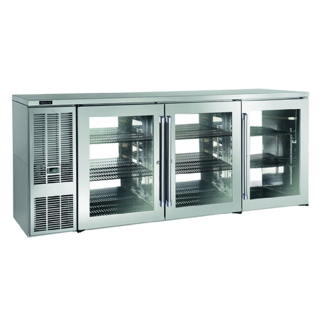 Perlick PTS84_SSSSD Pass-Thru Refrigerated Back Bar Cabinet Three-section 84"W