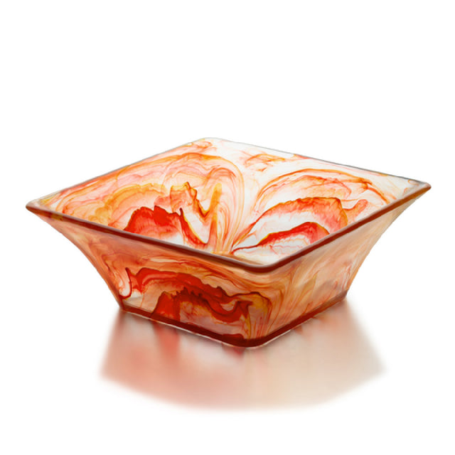 Bon Chef 59037-SCARLET Square Resin Bowl 12.25" X 12.25" X 4.75" 5.5 Qt. Capacity