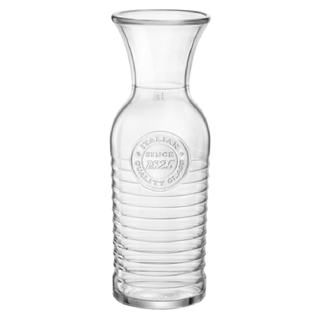 Steelite 49119Q924 Carafe 40 Oz. (1 1/4 QT) (H 10-3/4" D 3-3/4") Embossed Stamp & Textured Rings